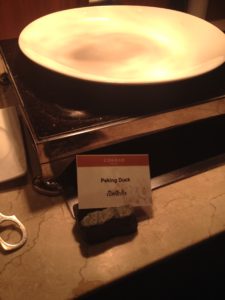 a plate on the counter